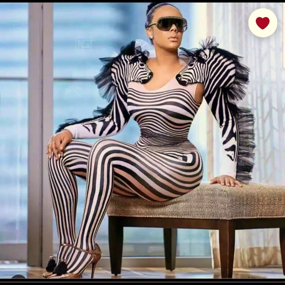 Custom Made Jumpsuit, Zebra Inspired